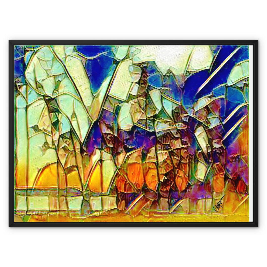 Cypress Sunset Framed Canvas