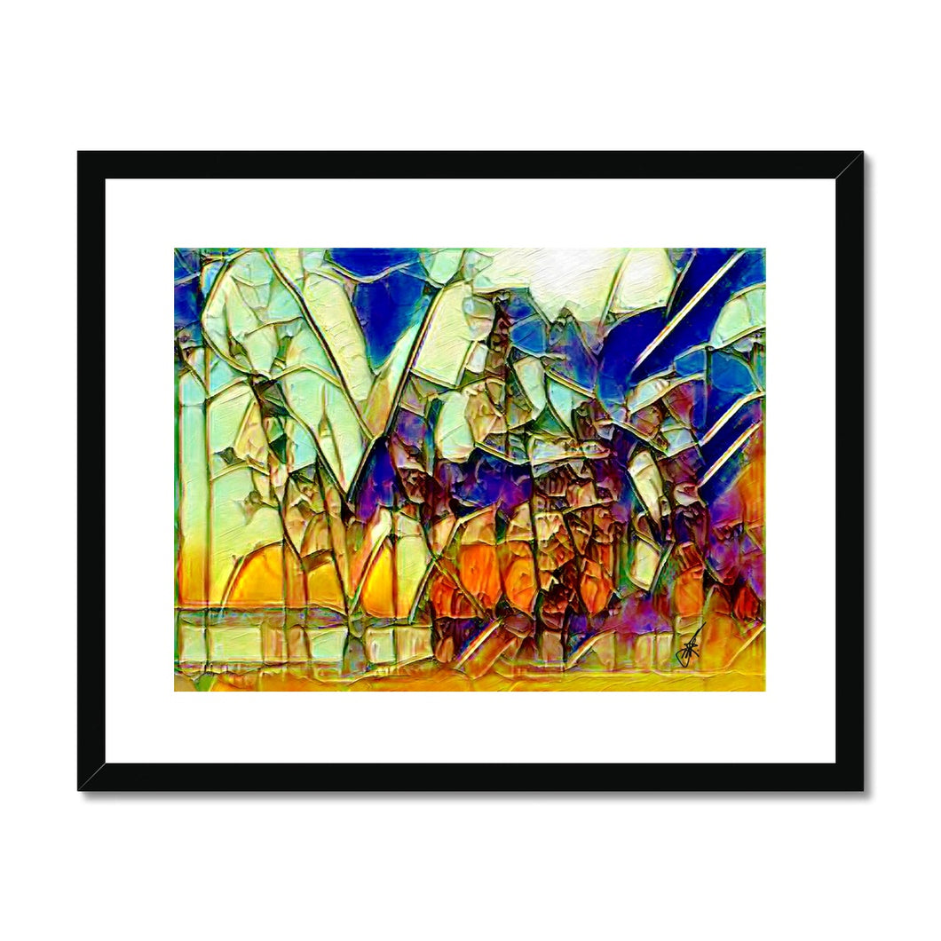 Cypress Sunset Framed & Mounted Print