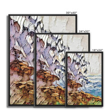 Load image into Gallery viewer, "Wave on Rocks" Framed Canvas