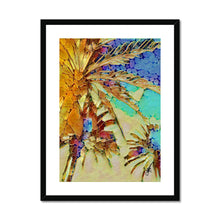 Load image into Gallery viewer, "Night Palms" Framed & Mounted Print