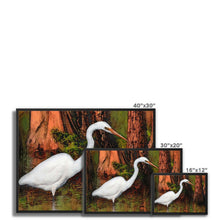 Load image into Gallery viewer, "Cypress Heron" Framed Canvas