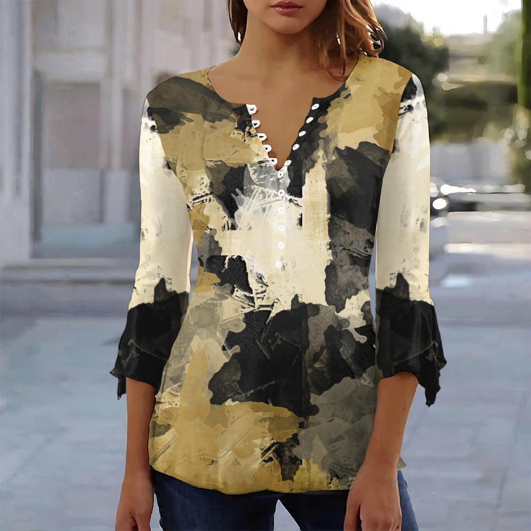 Abstraction - Women's T-shirt With 3/4 Sleeve