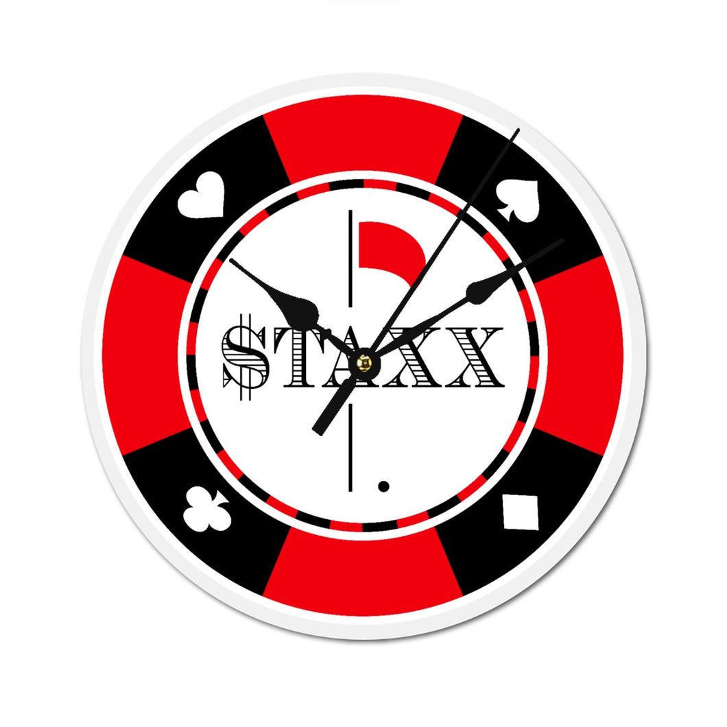 STAXX Round Shape Wood Clock