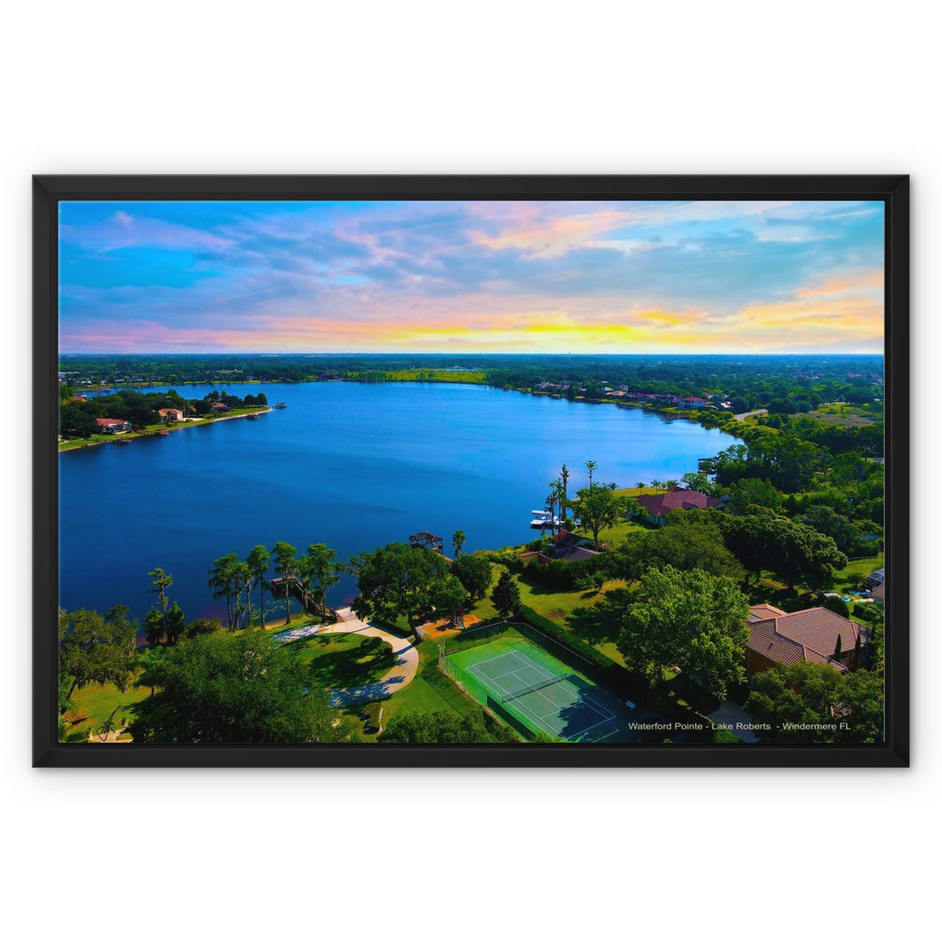 Waterford Pointe - Lake Roberts - Windermere FL Framed Canvas