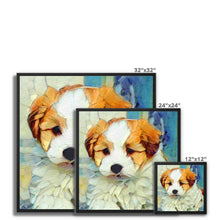 Load image into Gallery viewer, &quot;Jasper&quot; Framed Canvas  (Custom Pet Artwork Example)
