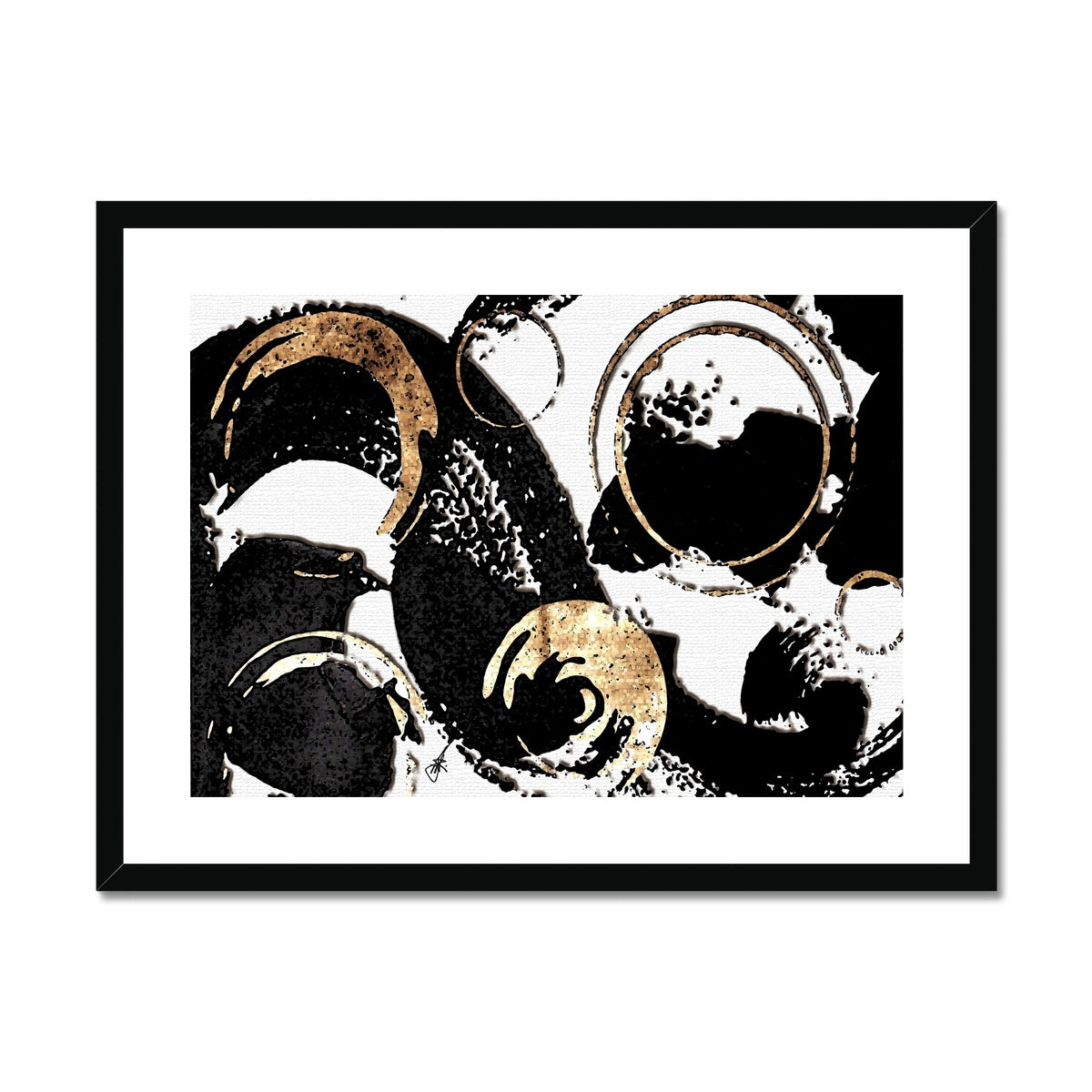 Black Wave Framed & Mounted Print