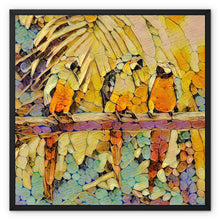 Load image into Gallery viewer, &quot;Parrots Perching III&quot; Framed Canvas
